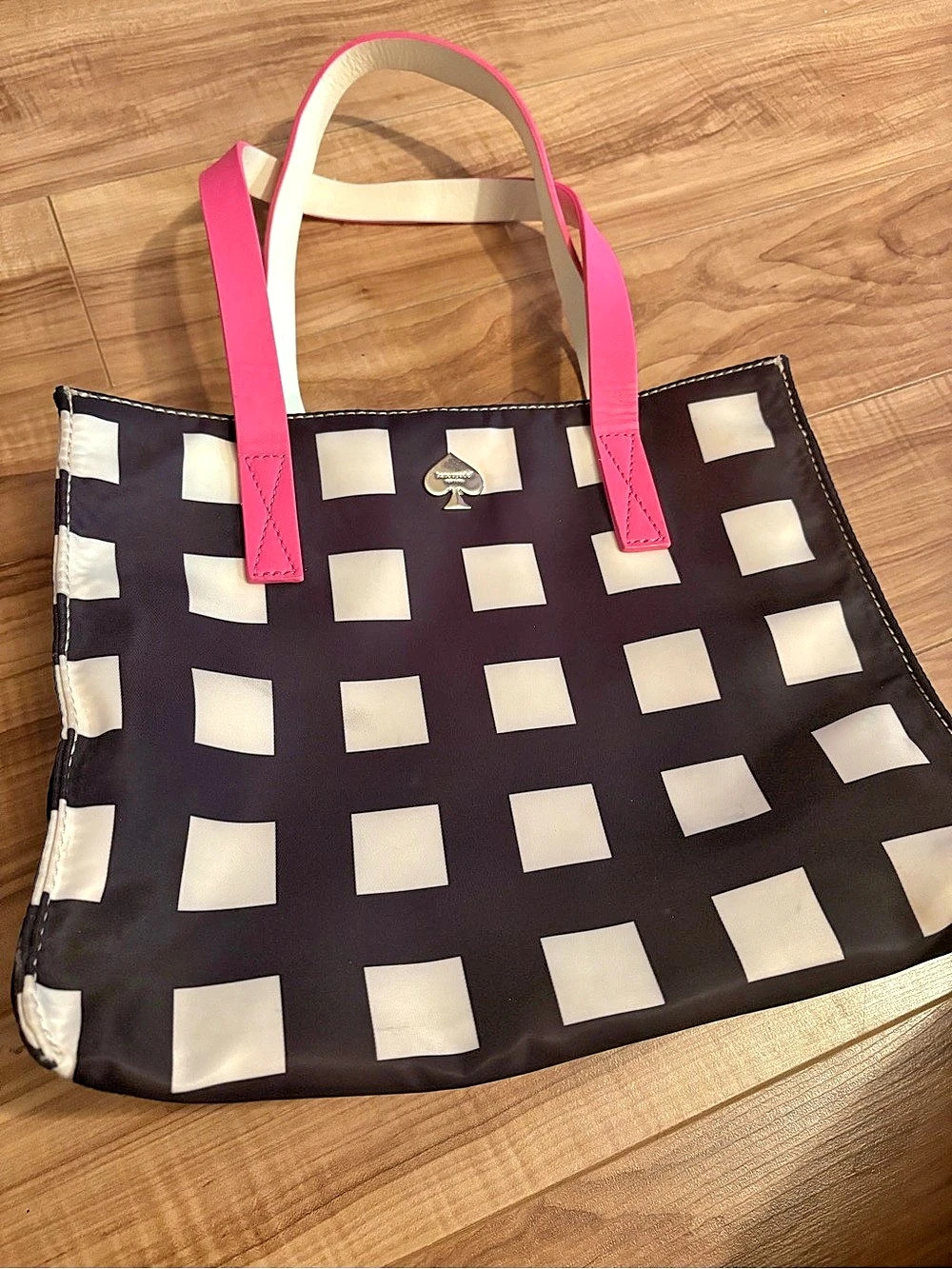 Kate Spade Geometric Tote Black & Pink